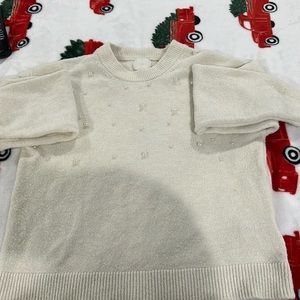 H&M crème/ivory pearl sweater